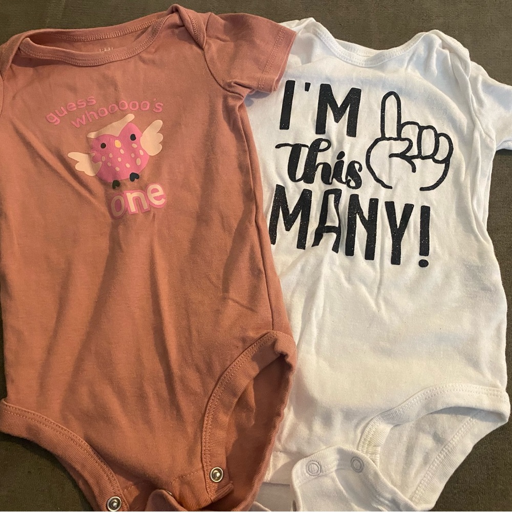 One year old onesies, size 12 months